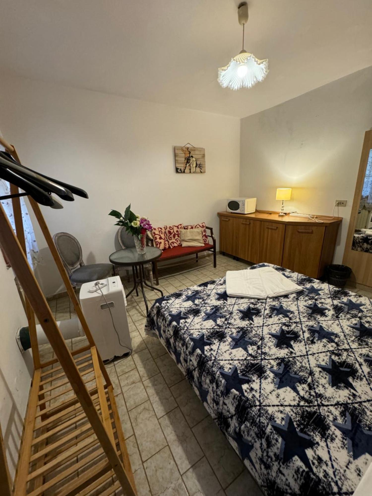 Estudio con cama extragrande y sofá cama