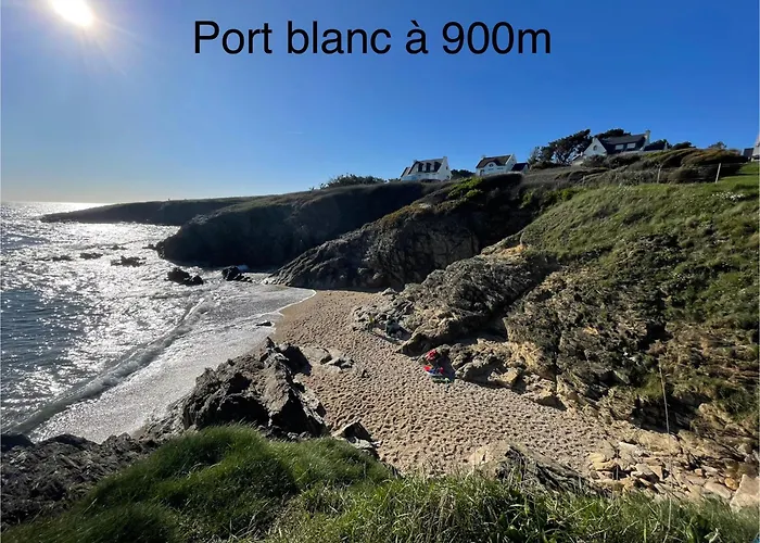 Ty Glazu Doelan espace 60m2, Port& criques à pied, 2 chambres privées au 1er étage, SDB, WC séparé
